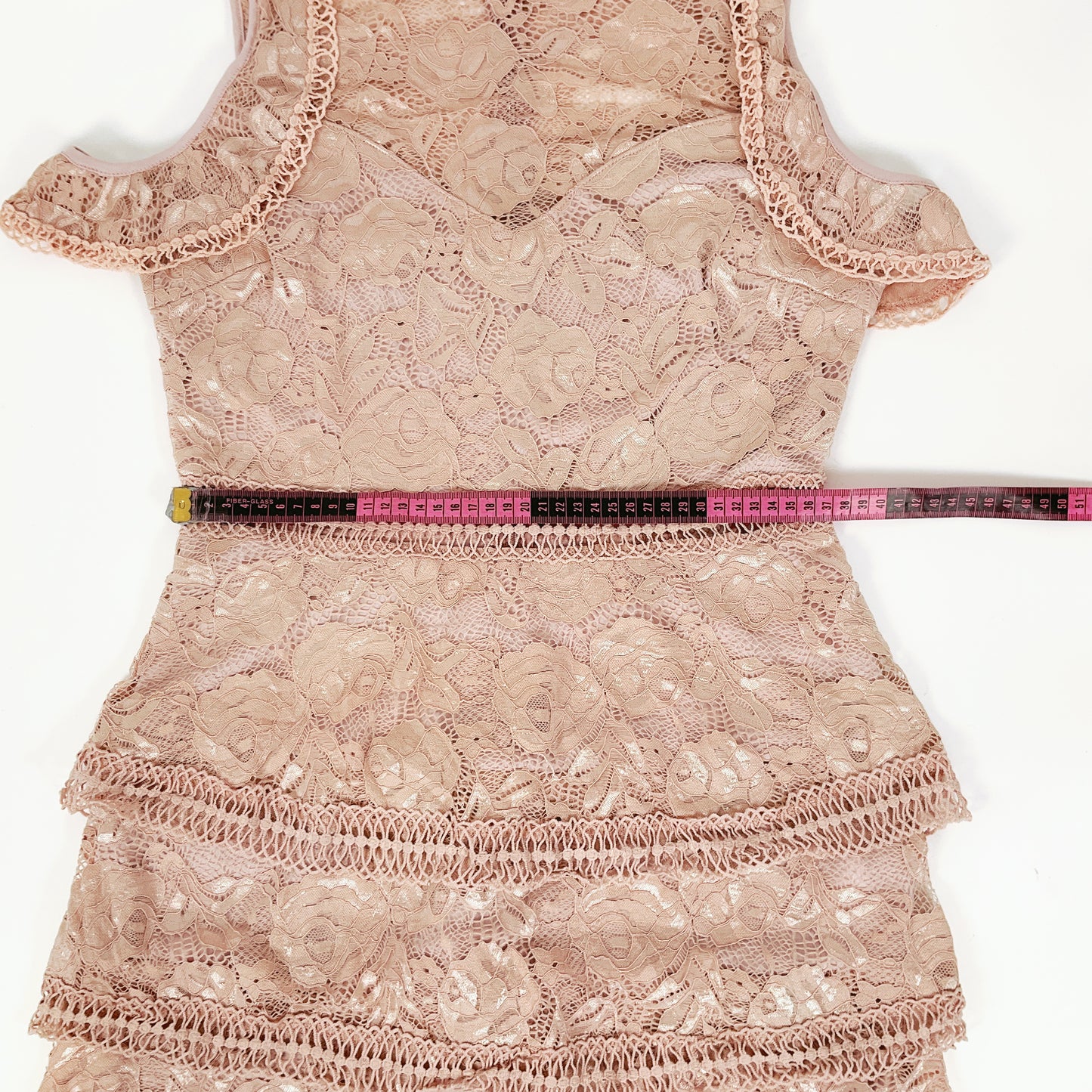 AX Paris - Off-Shoulder Flutter Sleeves Lace Mini Dress