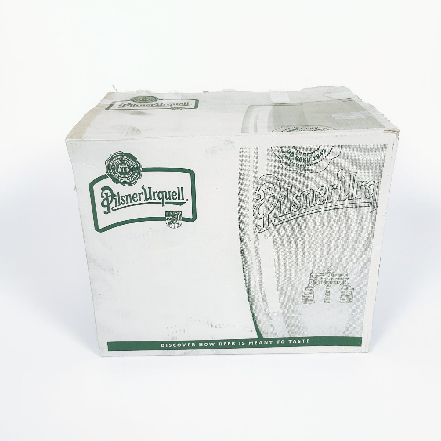 Set of 6 300ml Pilsner Urquell Embossed Crystal Beer Glasses made In Germany
