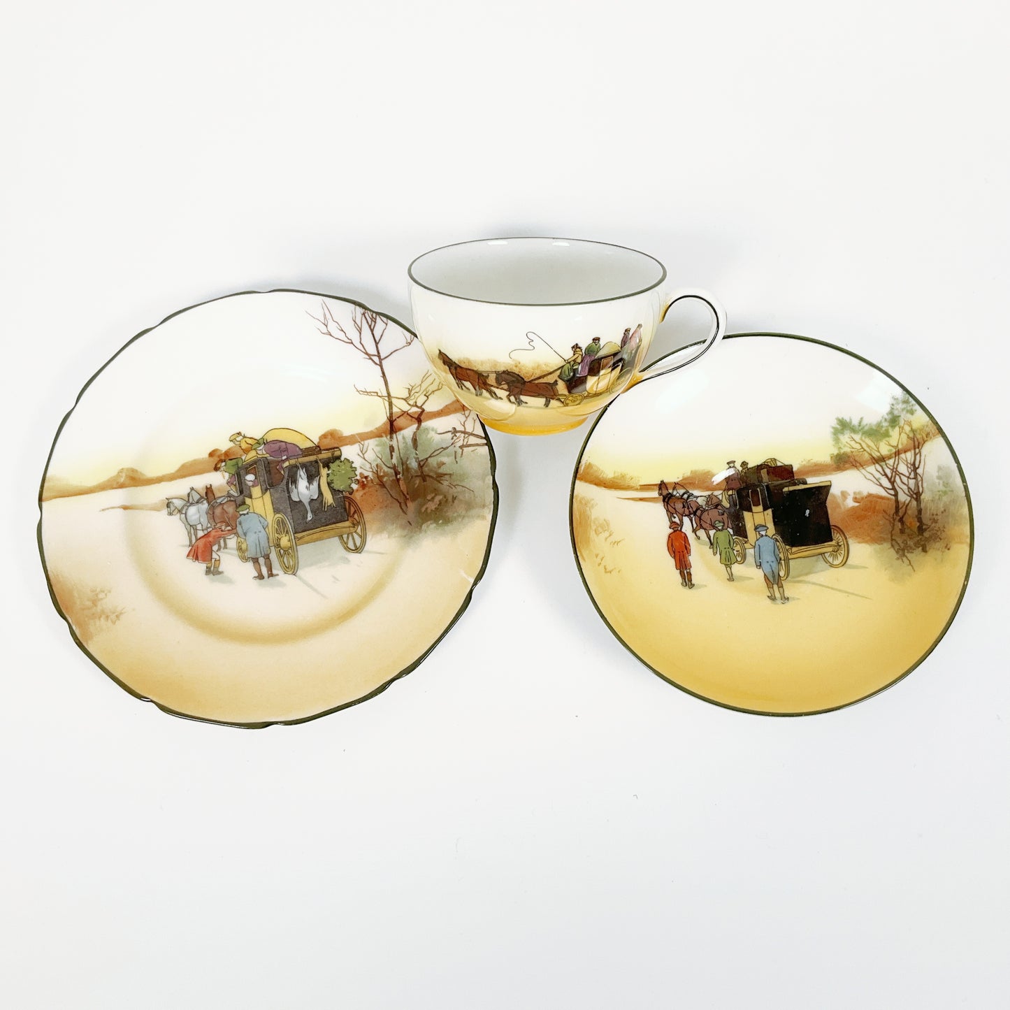 Royal Doulton - Vintage "Coaching Day" Trio Set