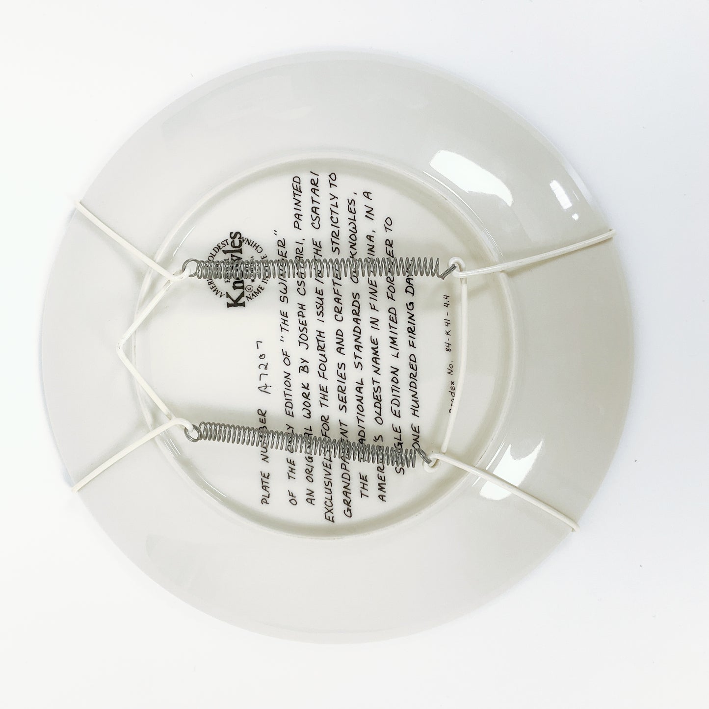 The Csatari Grandparent Plate 1983