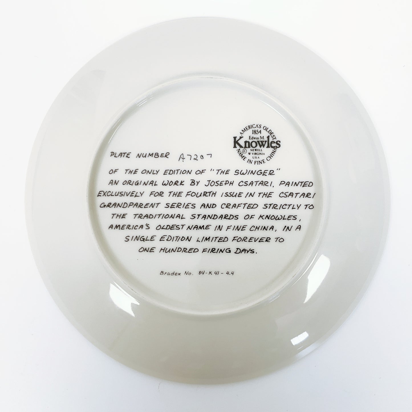 The Csatari Grandparent Plate 1983