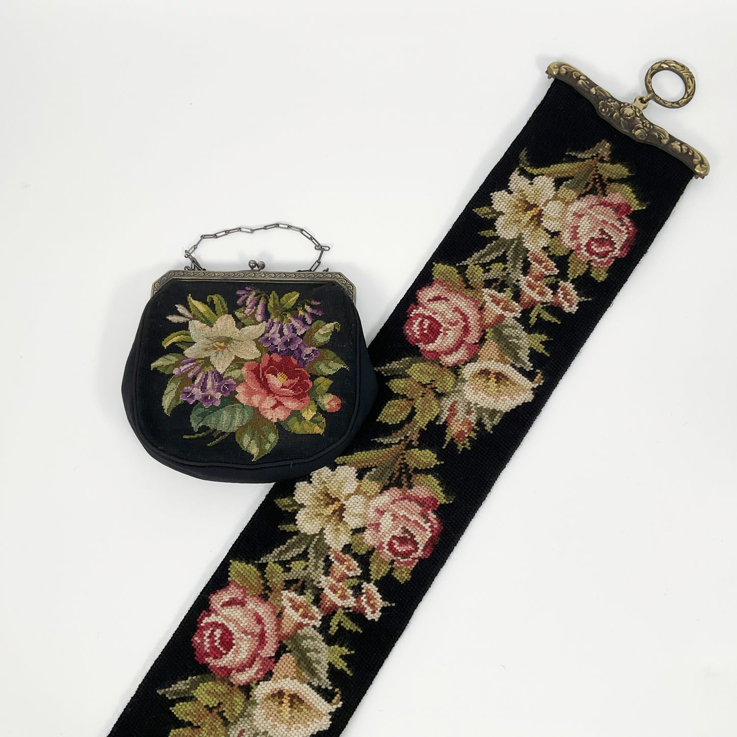 Vintage Tapestry Handbag & Wall Hanging Set
