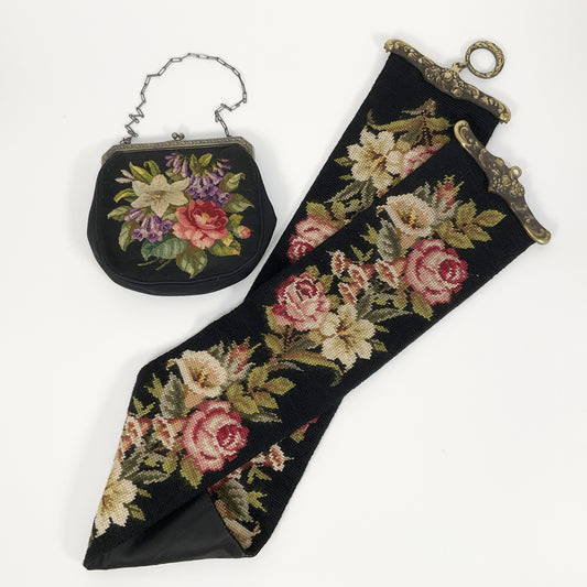 Vintage Tapestry Handbag & Wall Hanging Set