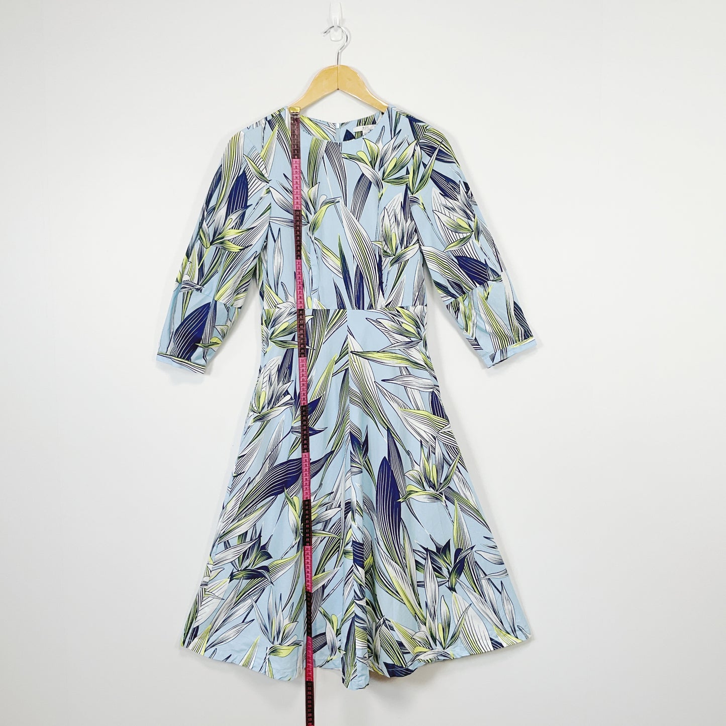 EDC by Esprit – Blue Tropical Print Fit  Flare Dress