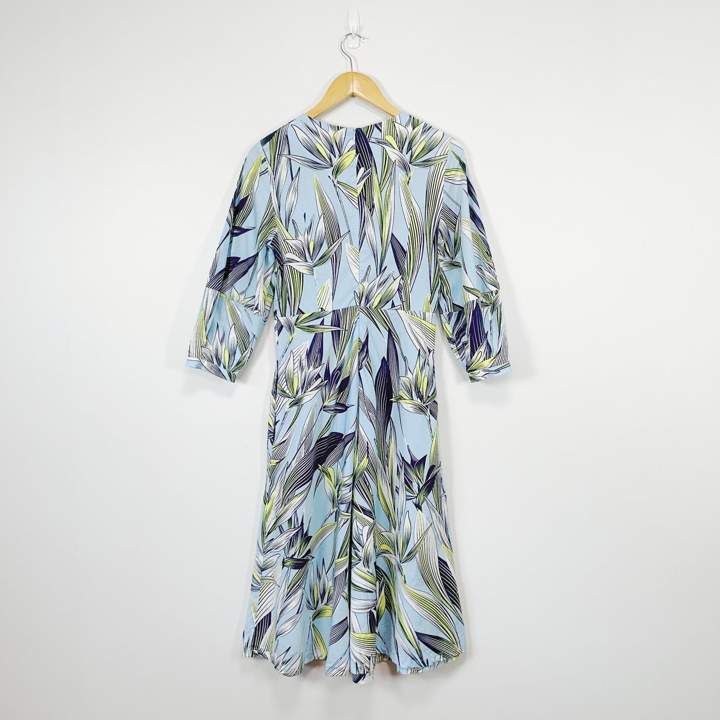 EDC by Esprit – Blue Tropical Print Fit  Flare Dress
