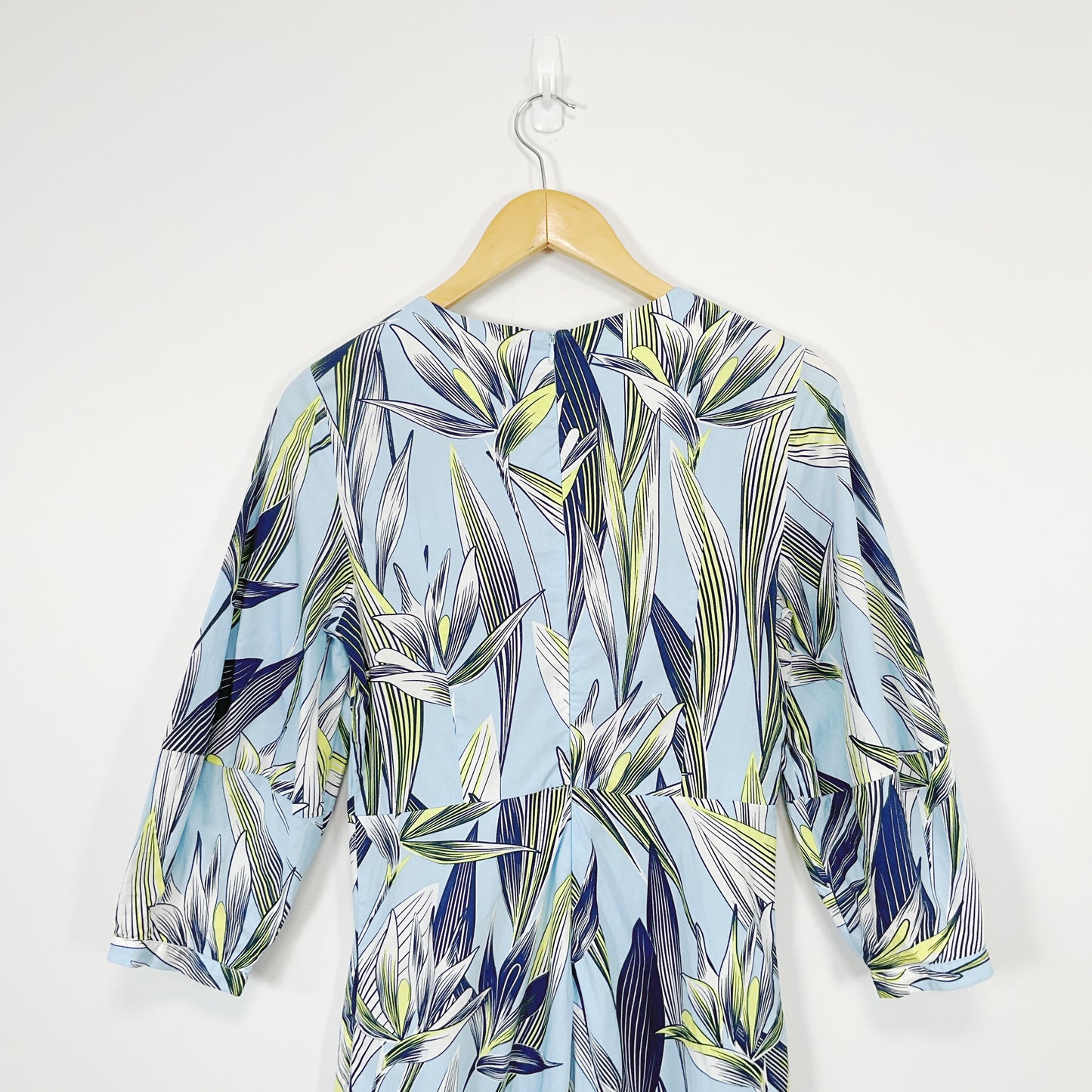 EDC by Esprit – Blue Tropical Print Fit  Flare Dress