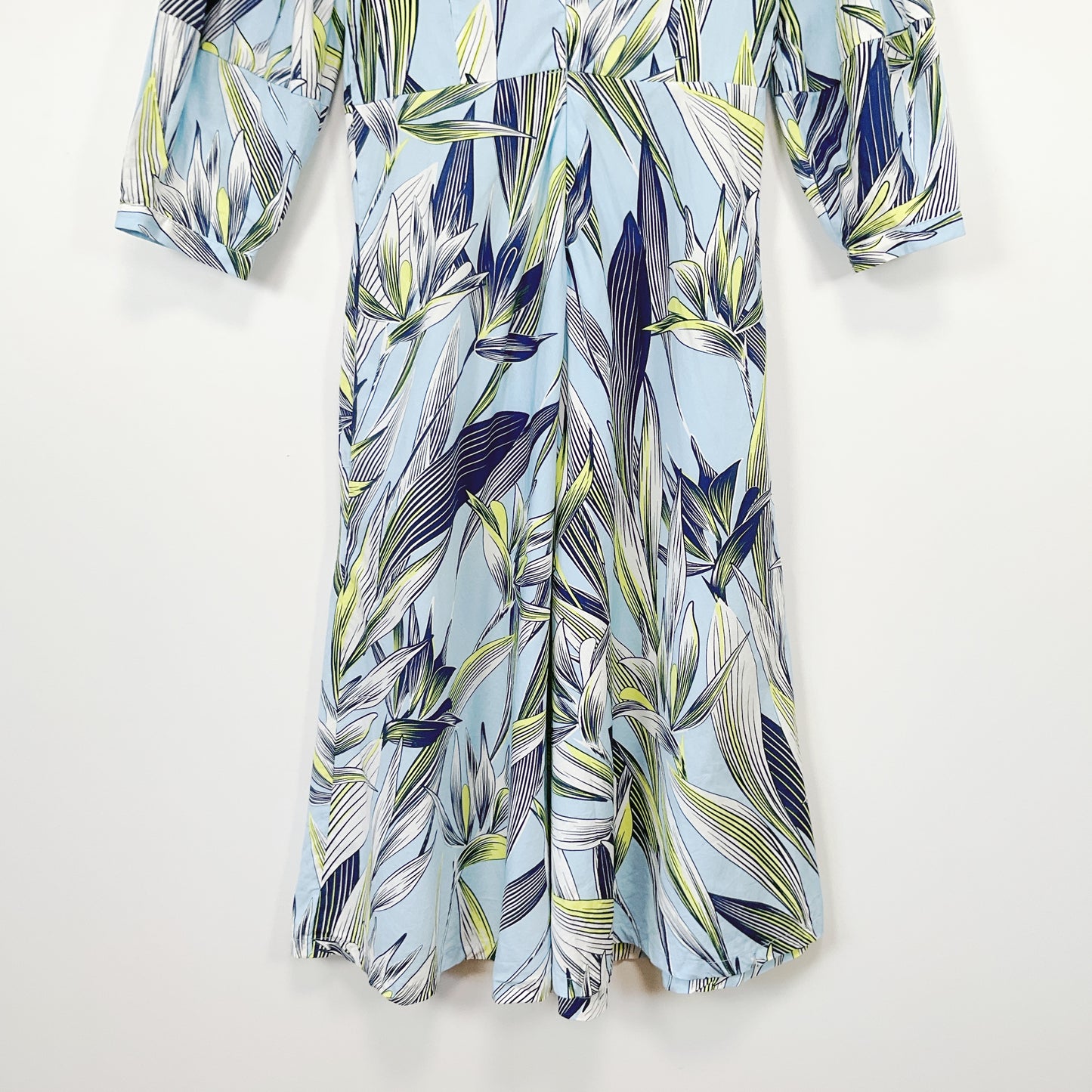 EDC by Esprit – Blue Tropical Print Fit  Flare Dress