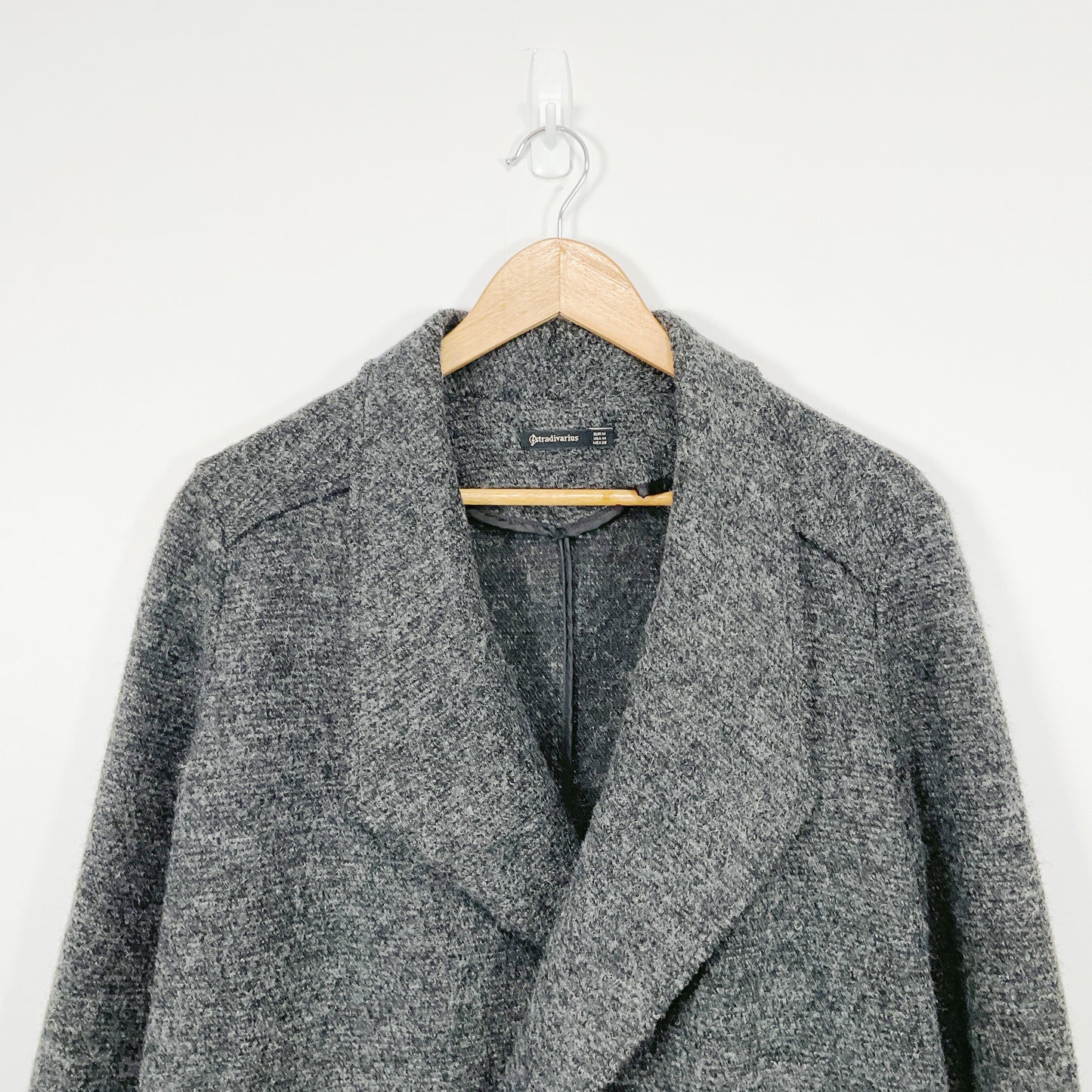 STRADIVARIUS - Charcoal Grey Wool-Blend Coat