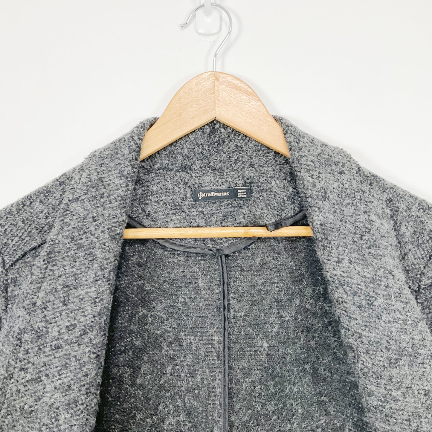 STRADIVARIUS - Charcoal Grey Wool-Blend Coat