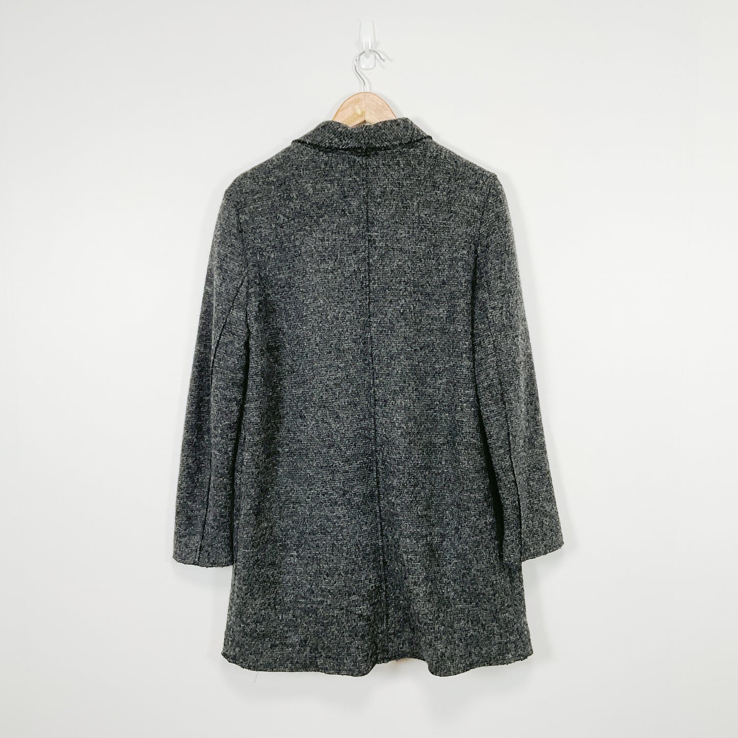 STRADIVARIUS - Charcoal Grey Wool-Blend Coat