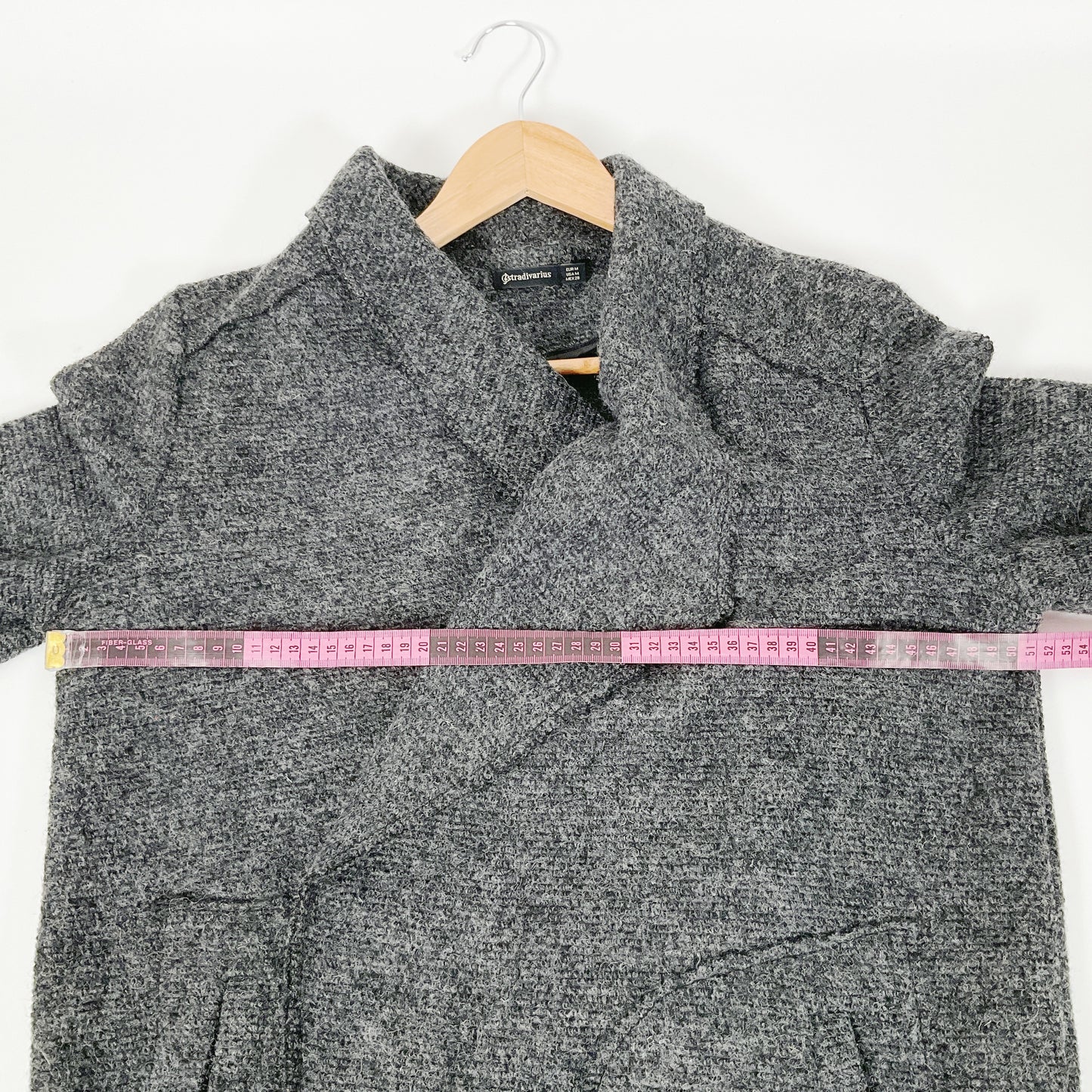 STRADIVARIUS - Charcoal Grey Wool-Blend Coat