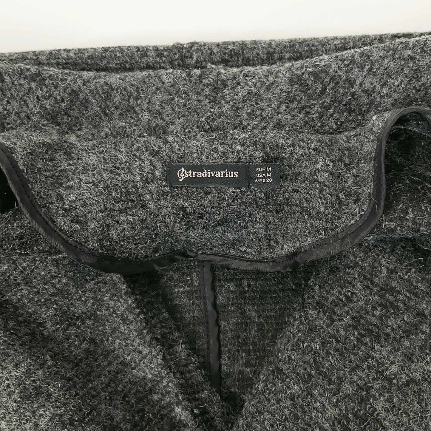 STRADIVARIUS - Charcoal Grey Wool-Blend Coat