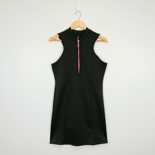 PROJECT Black Sleeveless Zip-Front Dress