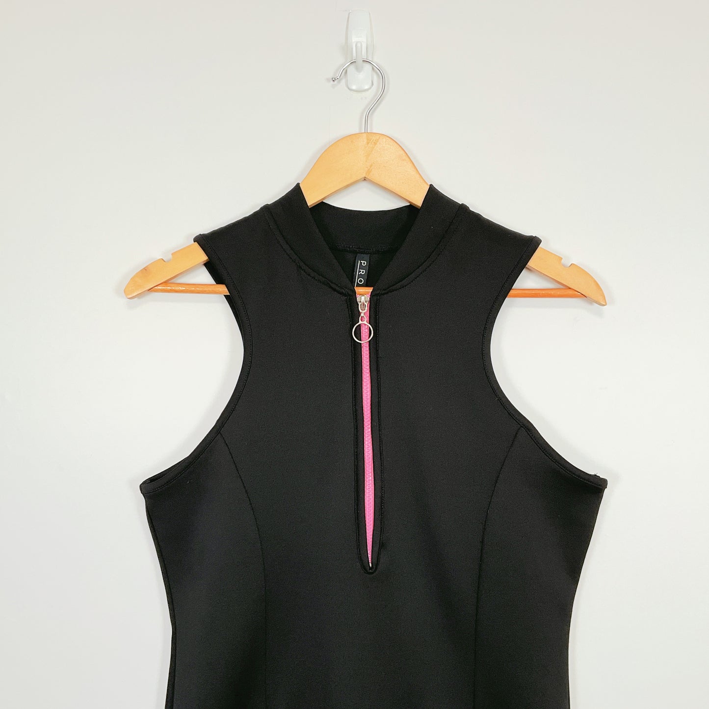 PROJECT Black Sleeveless Zip-Front Dress