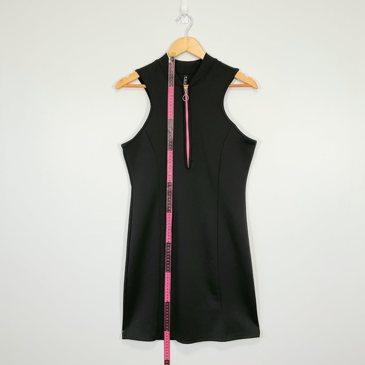PROJECT Black Sleeveless Zip-Front Dress