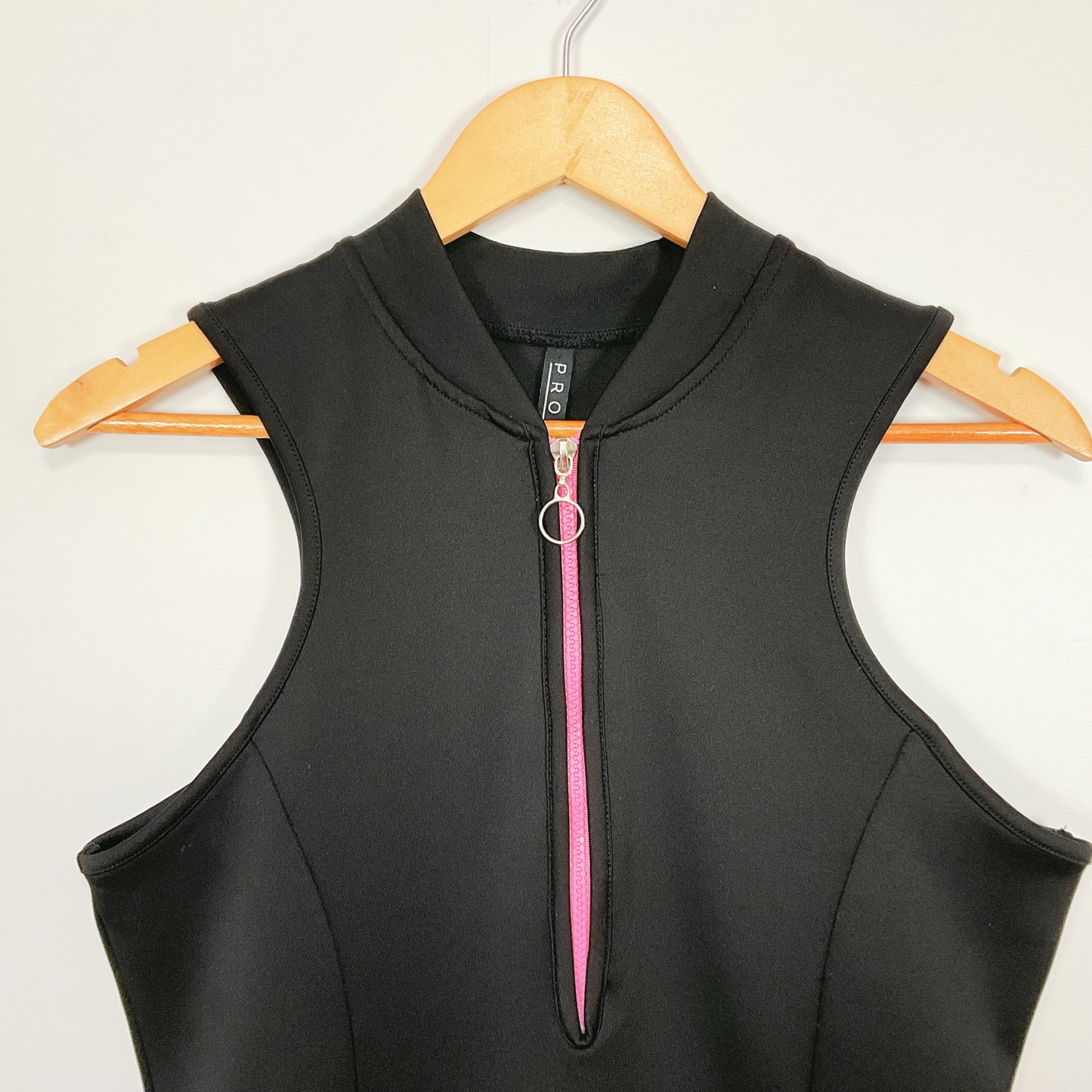 PROJECT Black Sleeveless Zip-Front Dress