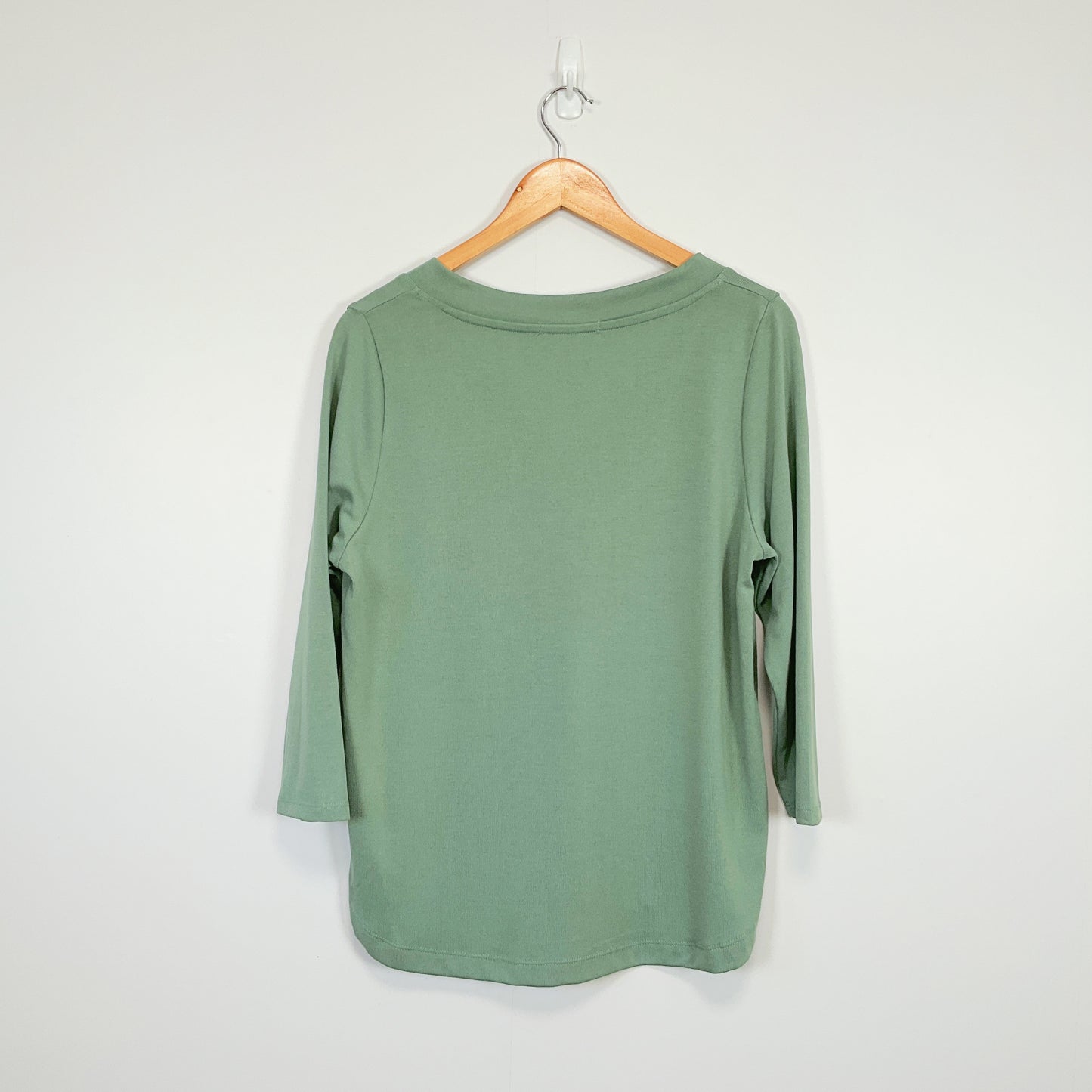 Katies - Sage Green V-Neck Button Top