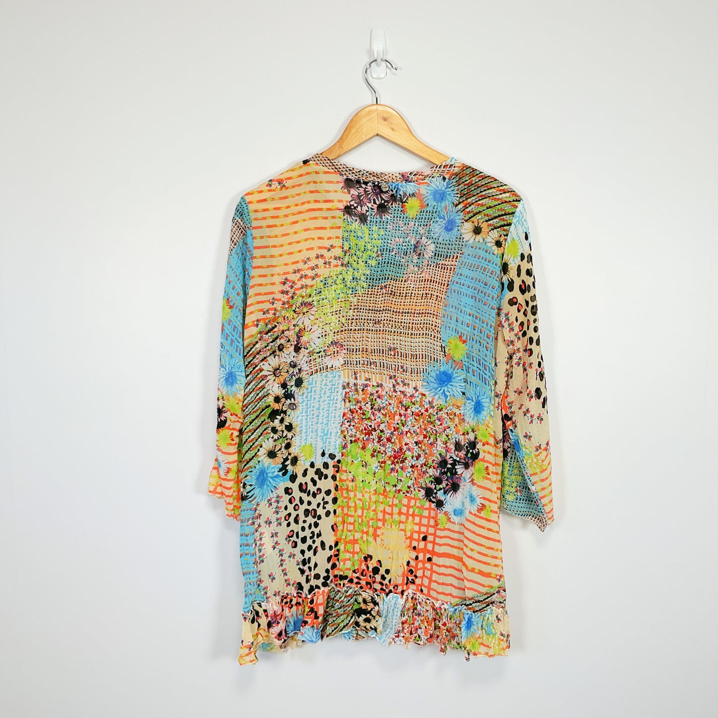 Threadz - Boho Patchwork Style Sheer Cardigan