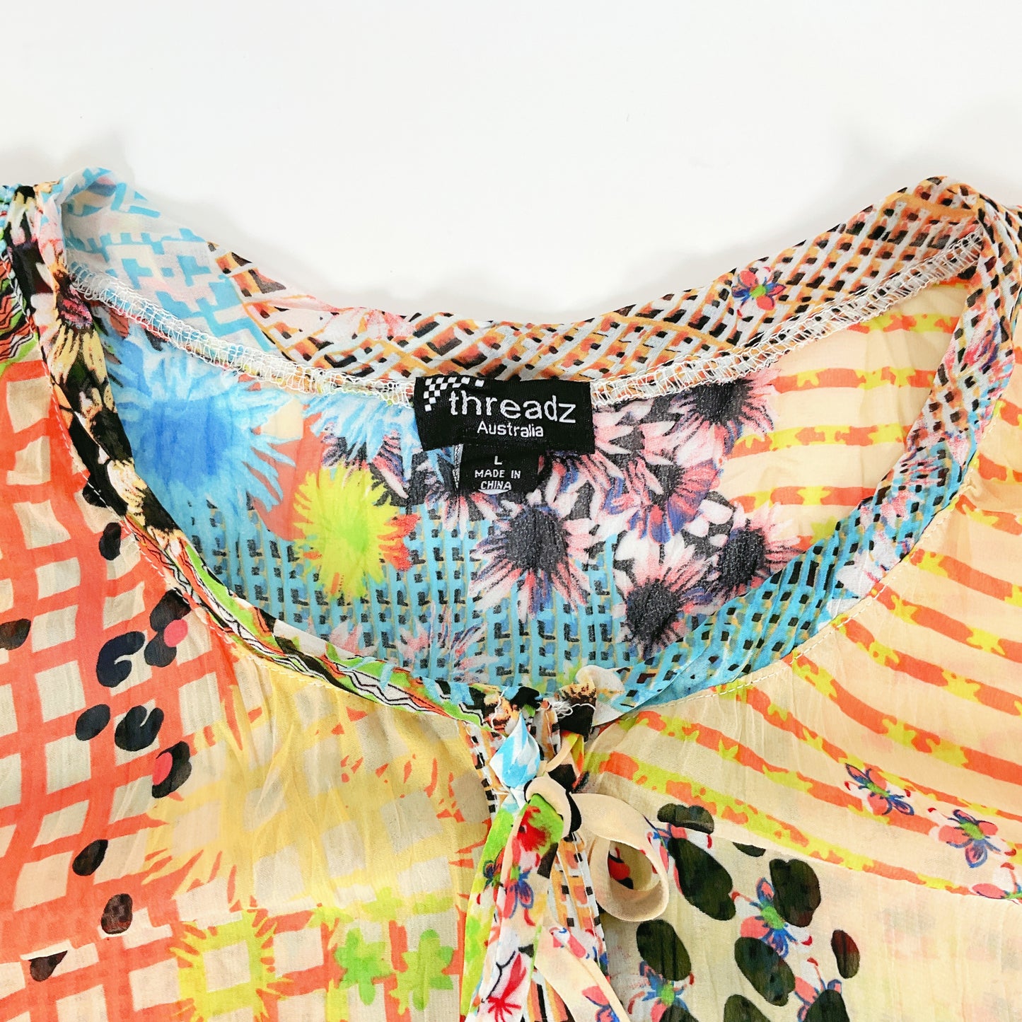 Threadz - Boho Patchwork Style Sheer Cardigan