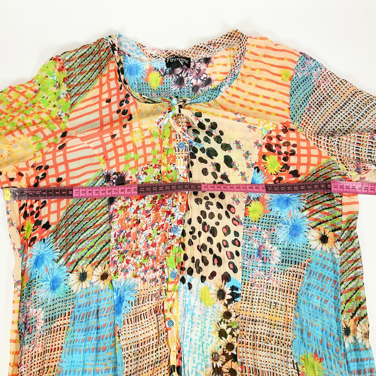 Threadz - Boho Patchwork Style Sheer Cardigan