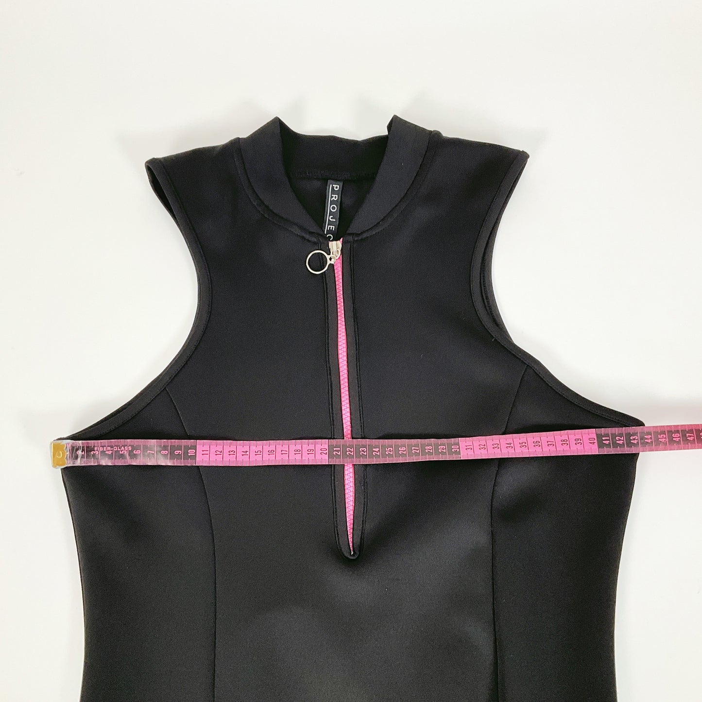 PROJECT Black Sleeveless Zip-Front Dress