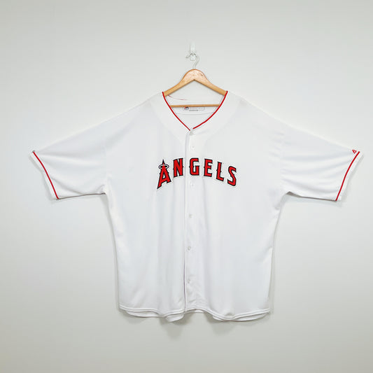 Majestic - Los Angeles Angels Home Full‑Button Baseball Jersey