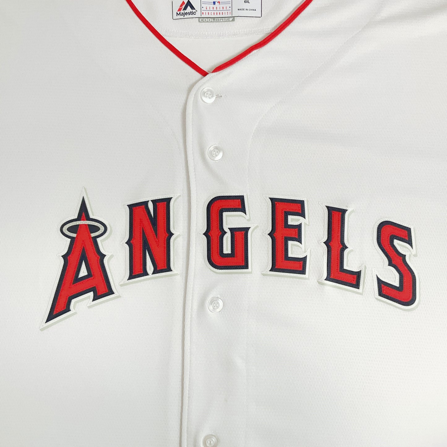 Majestic - Los Angeles Angels Home Full‑Button Baseball Jersey