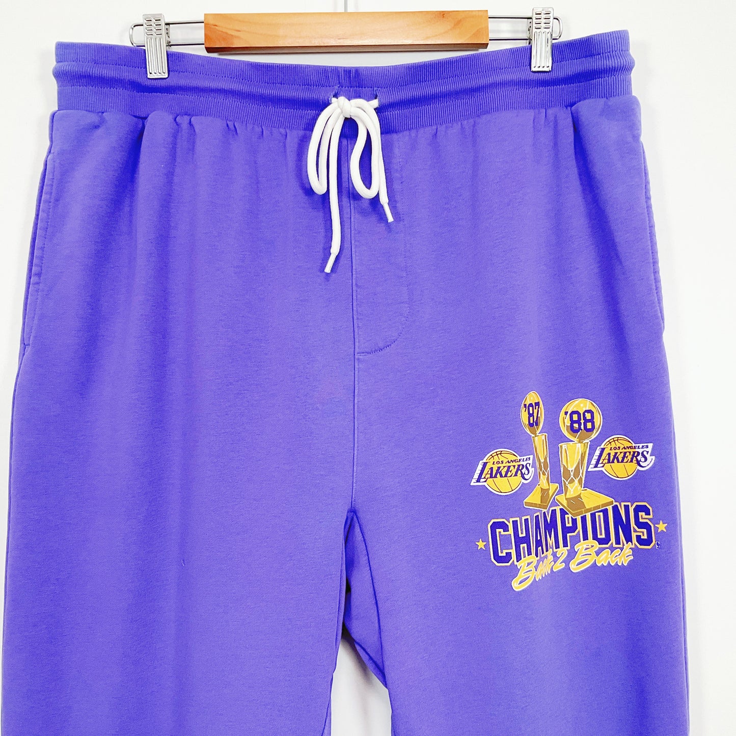 Mitchell & Ness Los Angeles Lakers NBA Champions Sweatpants – Purple Joggers