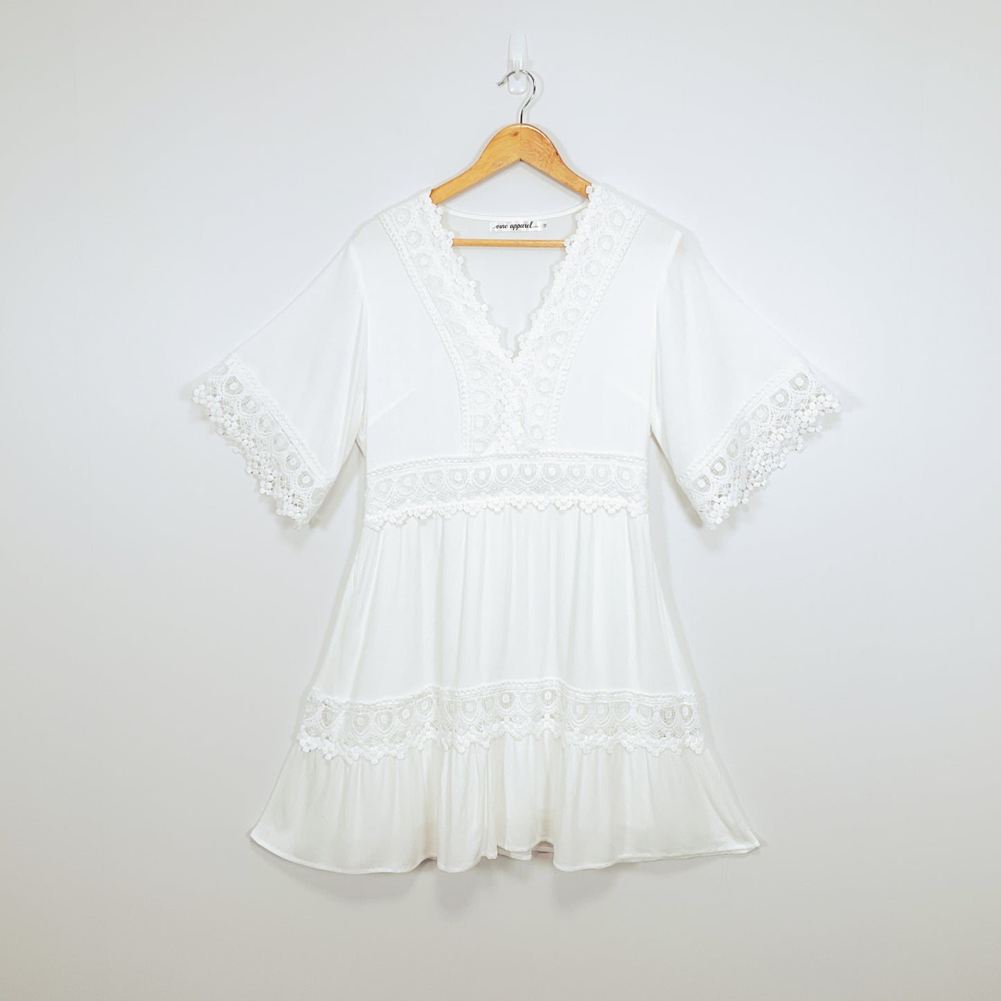 VINE APPAREL - White Midi Dress