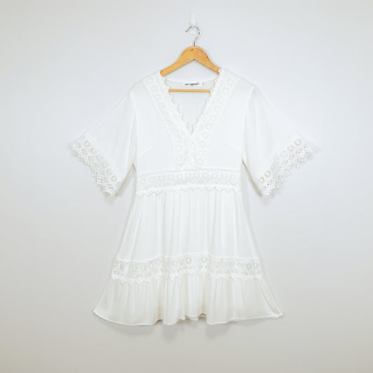 VINE APPAREL - White Midi Dress