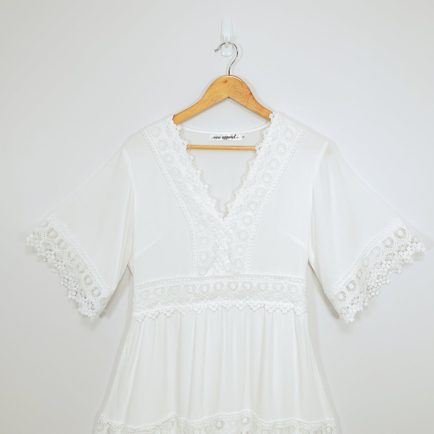 VINE APPAREL - White Midi Dress