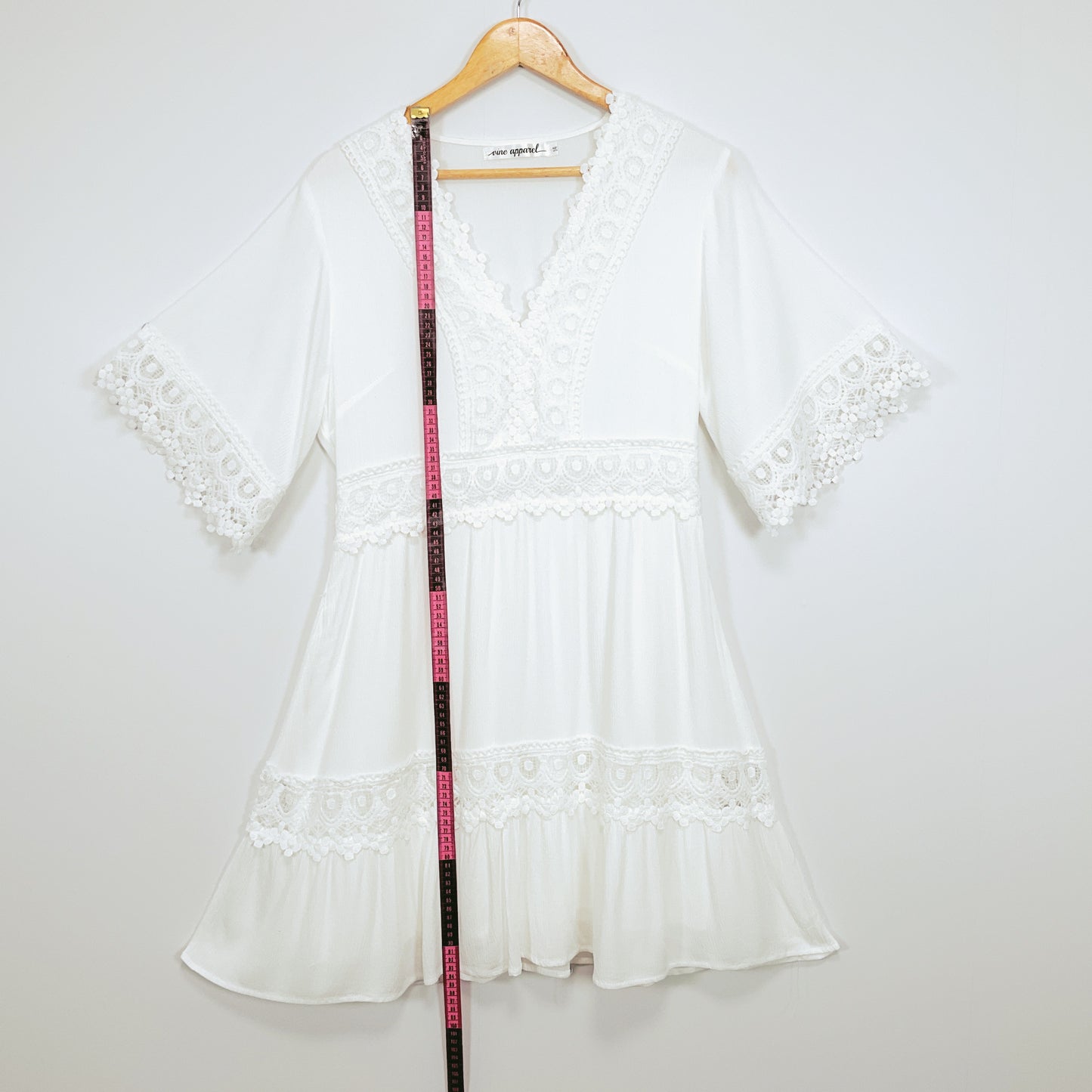 VINE APPAREL - White Midi Dress