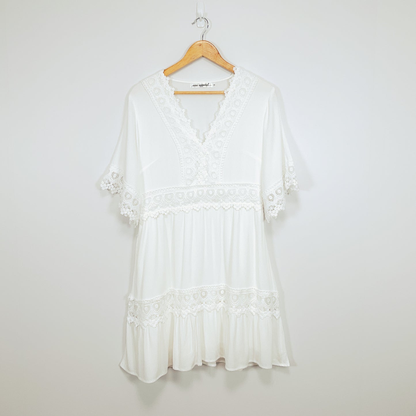 VINE APPAREL - White Midi Dress