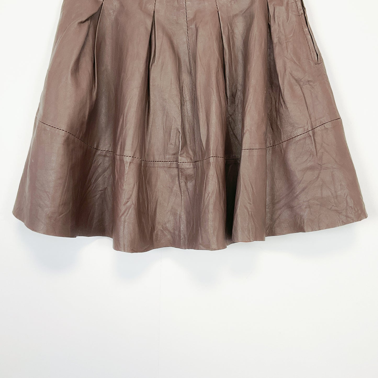 Vero Moda women's real leather skirt