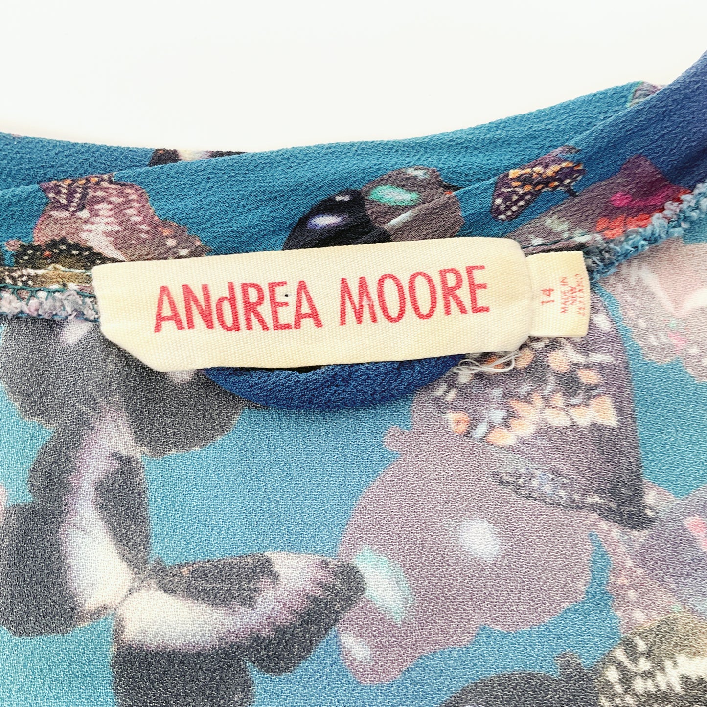 Andrea Moore - Vantage Butterfly Pattern Dress