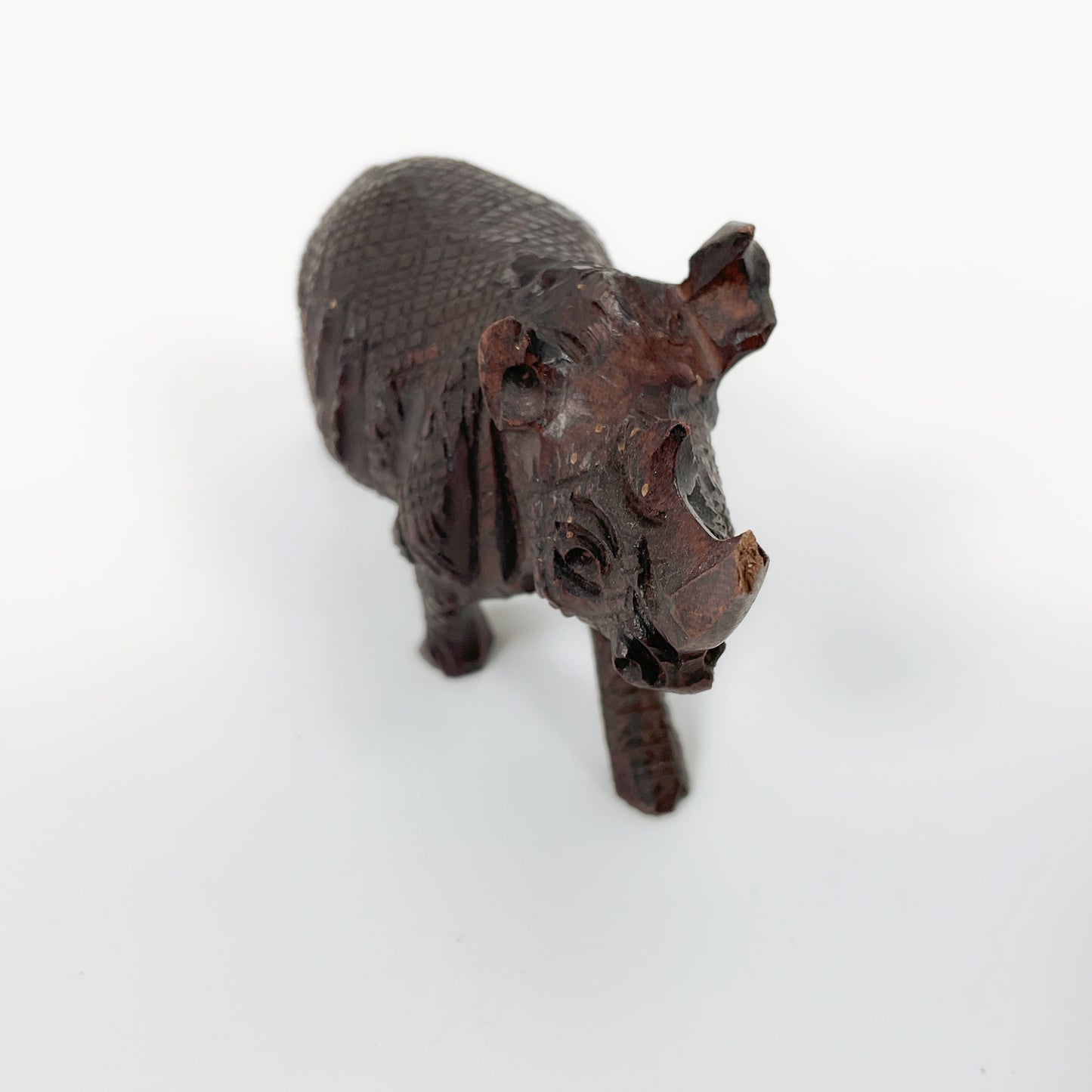 Wooden Animal Carvings - (Elephant, Rhino, Lion, Leopard)