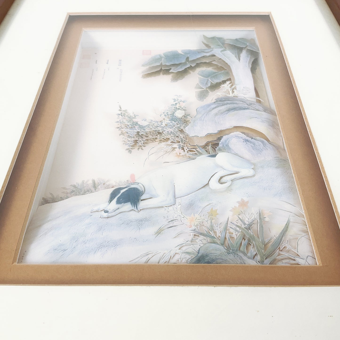 Framed 3D Chinese Dog Artwork – No. 8 "Mo K’ung Ch’üeh" – Ten Prized Dogs