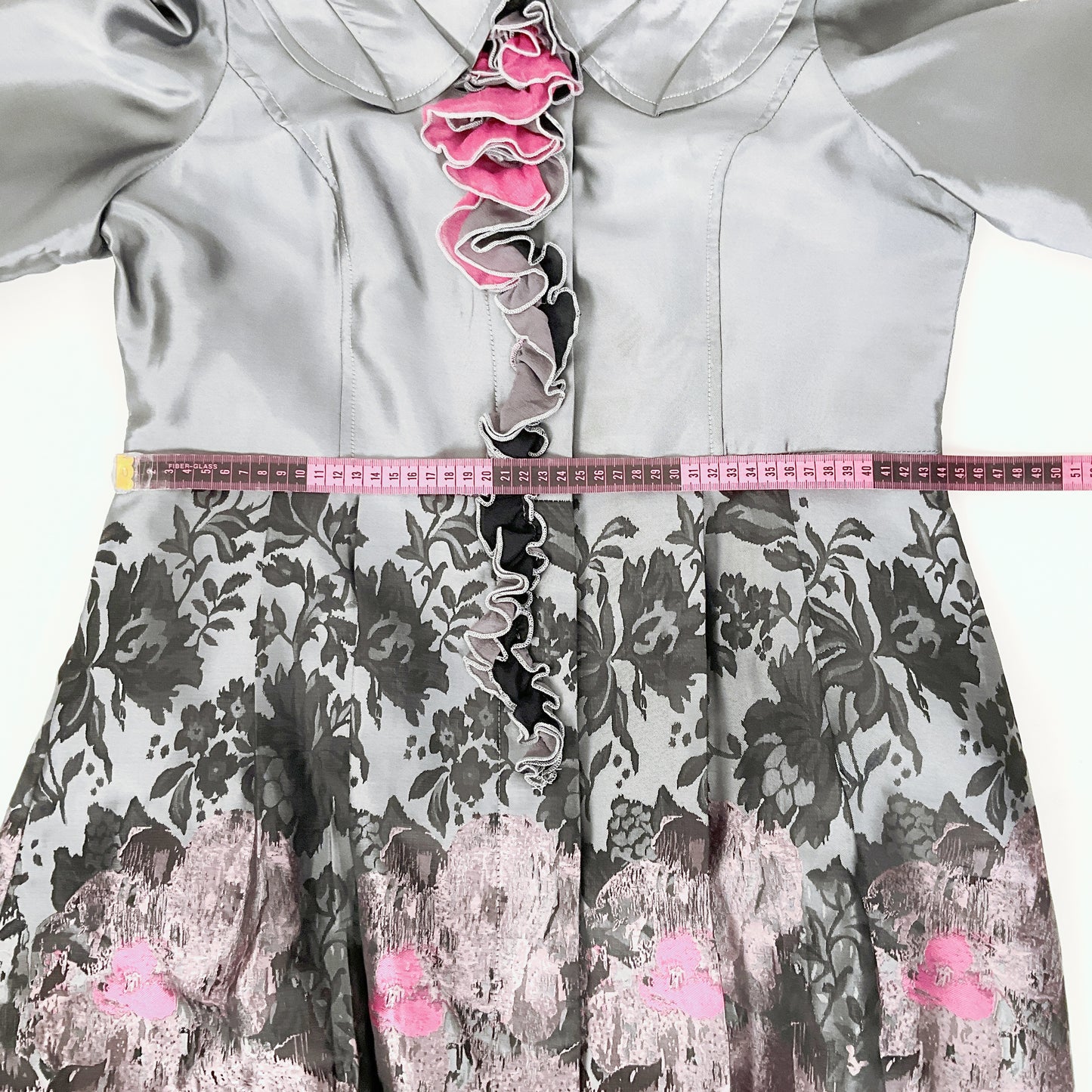 AILAI - Mulberry Silk Lining Grey Coat-Style Dress