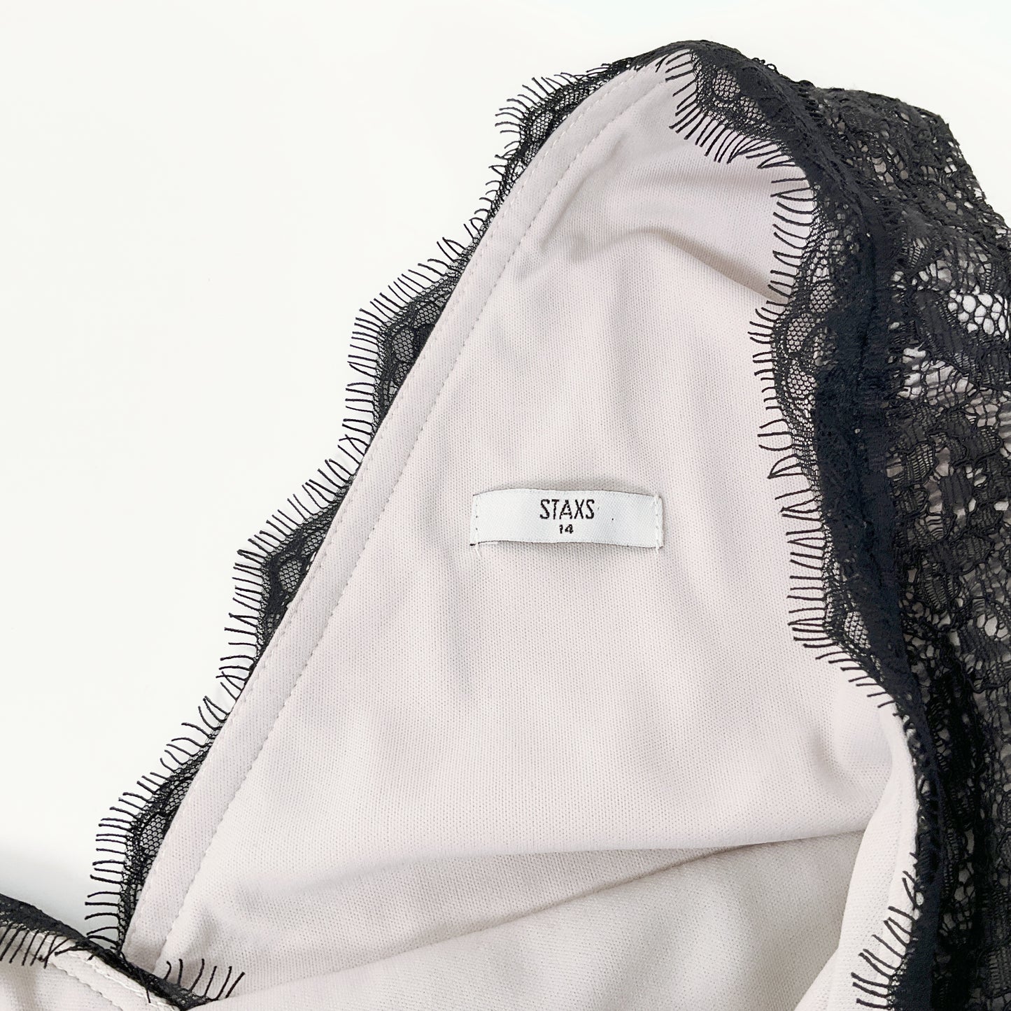 STAXS - Stunning black lace mini dress