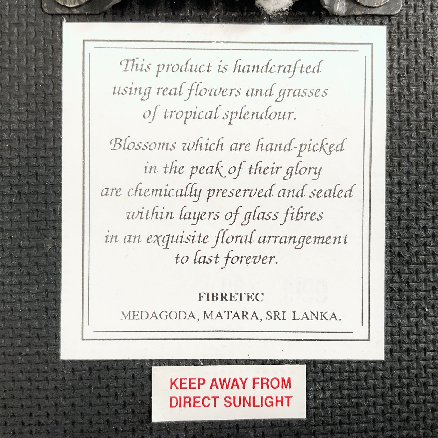 Fibretec Matara - Vintage Bouquet Flower Preservation Frame