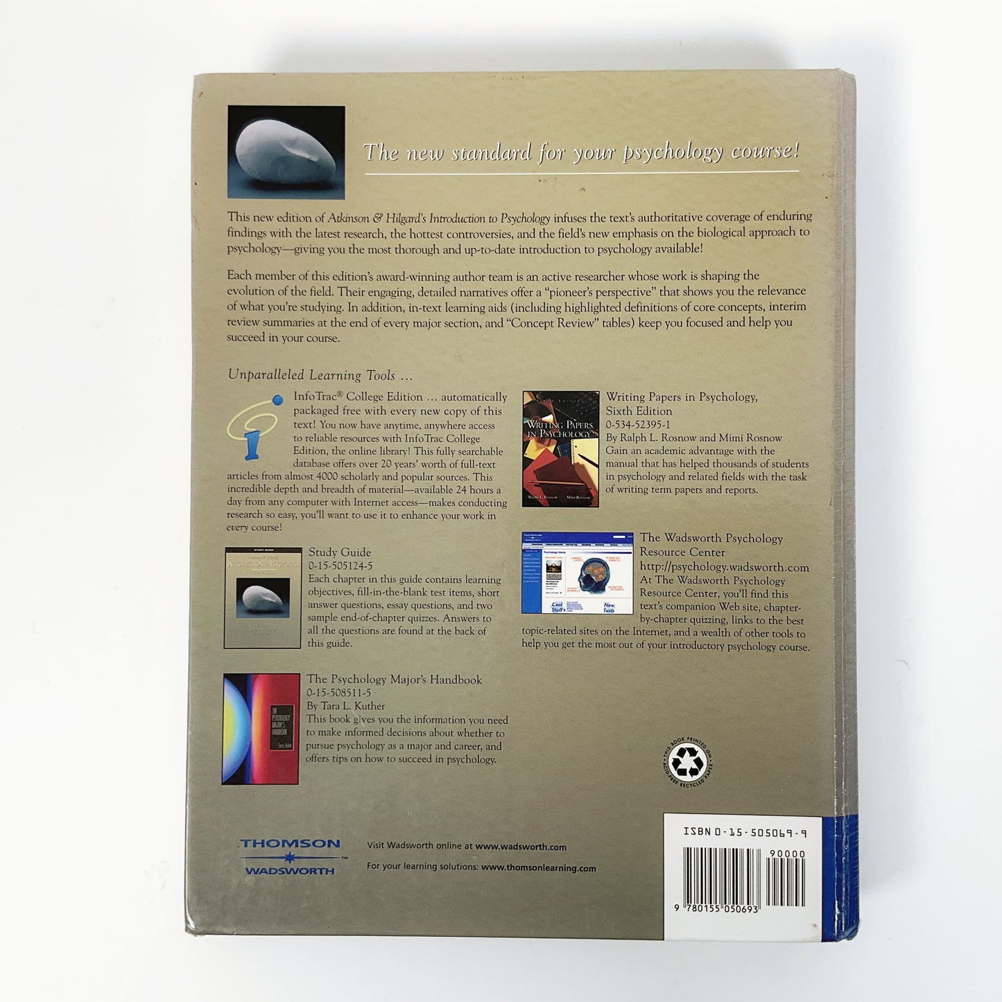 Atkinson and Hilgard’s Introduction to Psychology (with Lecture Notes and InfoTrac) 14th Edition