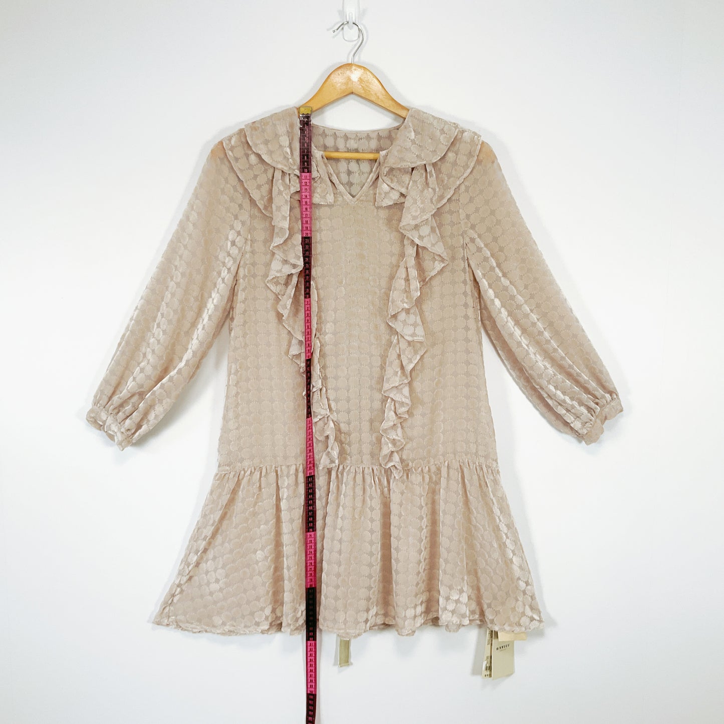 BAYILU - Textured Ruffle Mini Dress with Tag