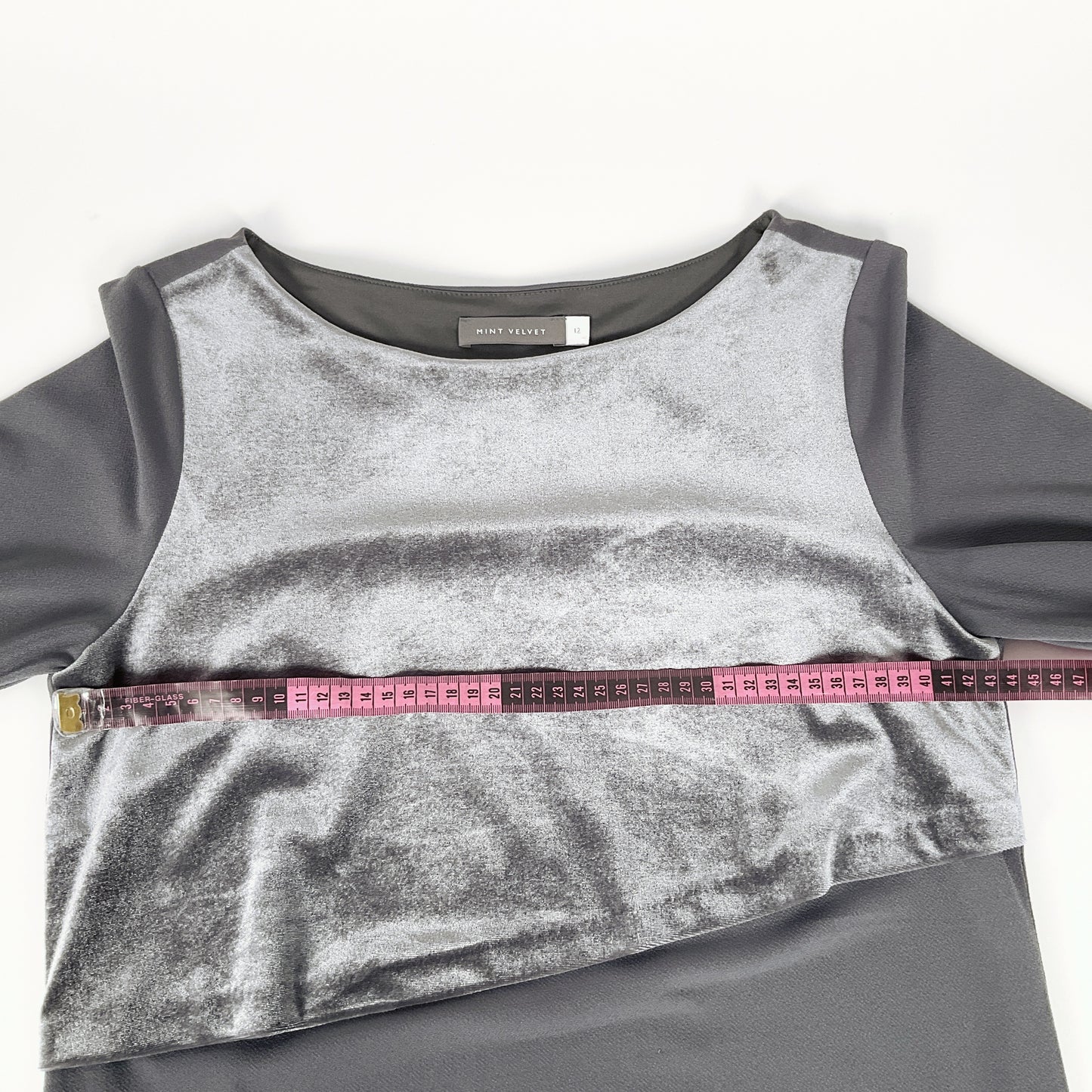 Mint Velvet - Grey Contrast Dress