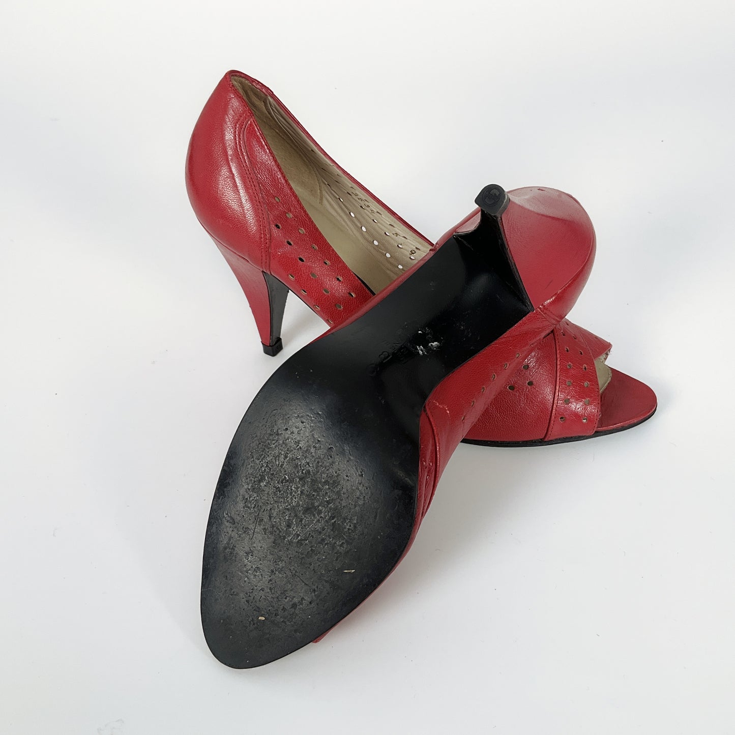 David Elman - Red Cross Toe Heels