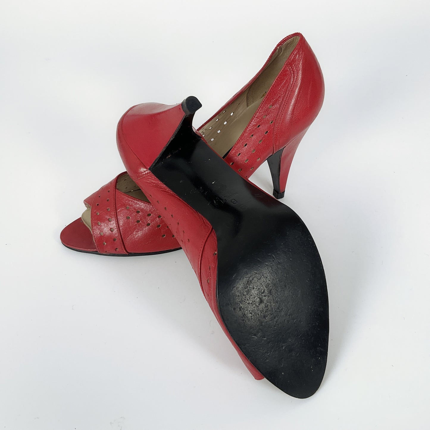 David Elman - Red Cross Toe Heels
