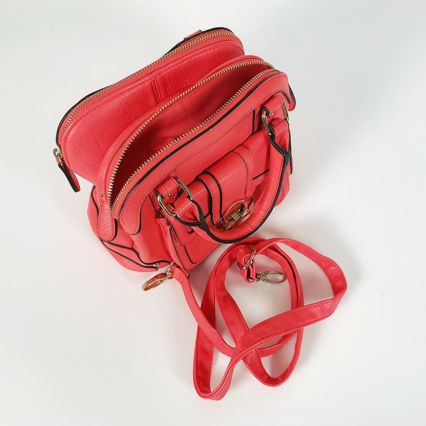 Marikai - Hot Pink Leather Crossbody Bag