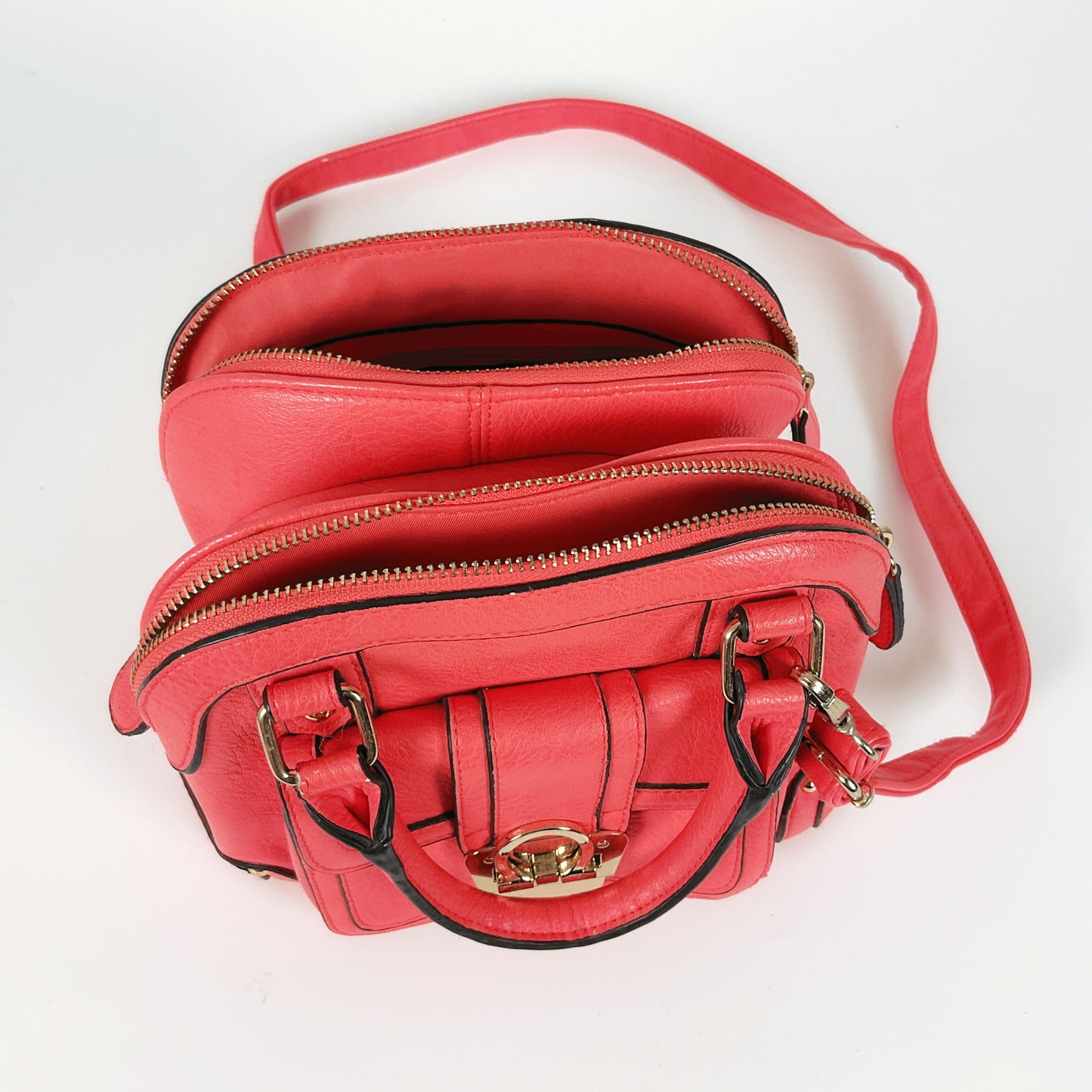Marikai - Hot Pink Leather Crossbody Bag