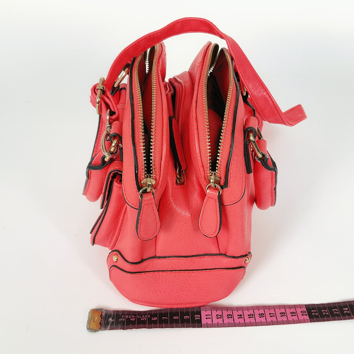 Marikai - Hot Pink Leather Crossbody Bag