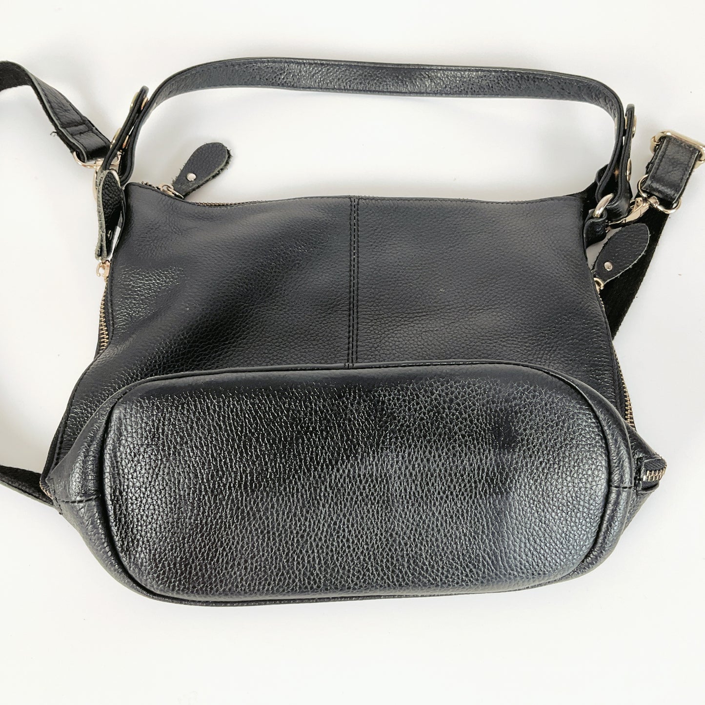 Classic Black Shoulder/Crossbody Bag – Unbranded, Leather Look