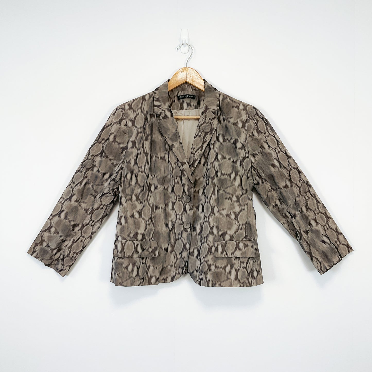 Ashley Fogel - Snakeskin Print Blazer